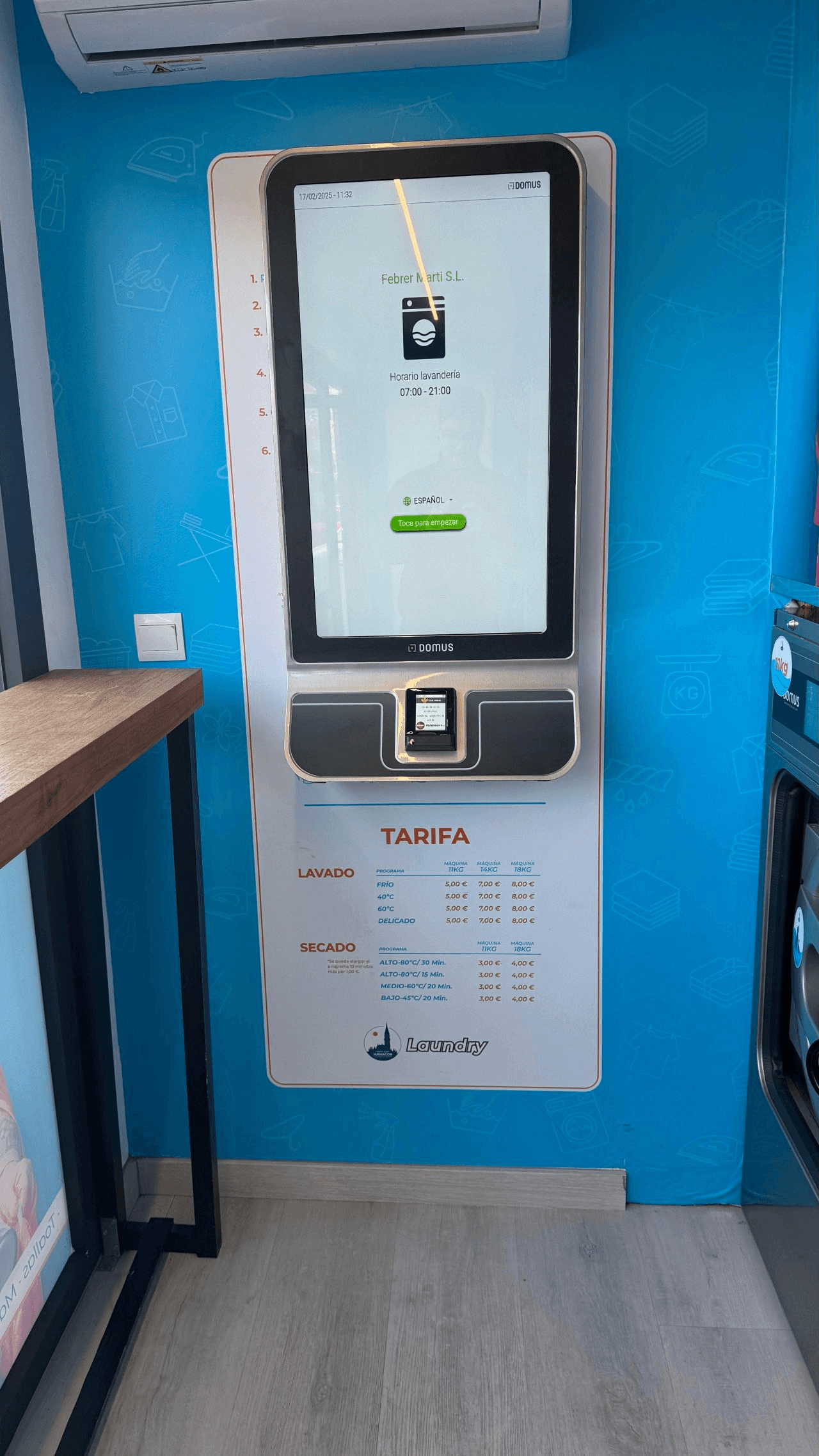 primeros Kioscos para autoservicio de DOMUS LAUNDRY
